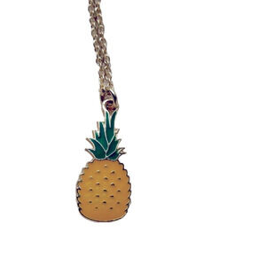 Pineapple Necklace Gold Yellow + Green